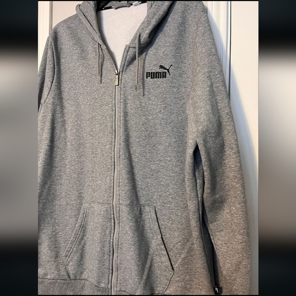 Puma Gray Zip-Up Sweater Casual Knit 3XLT - Picture 2 of 4